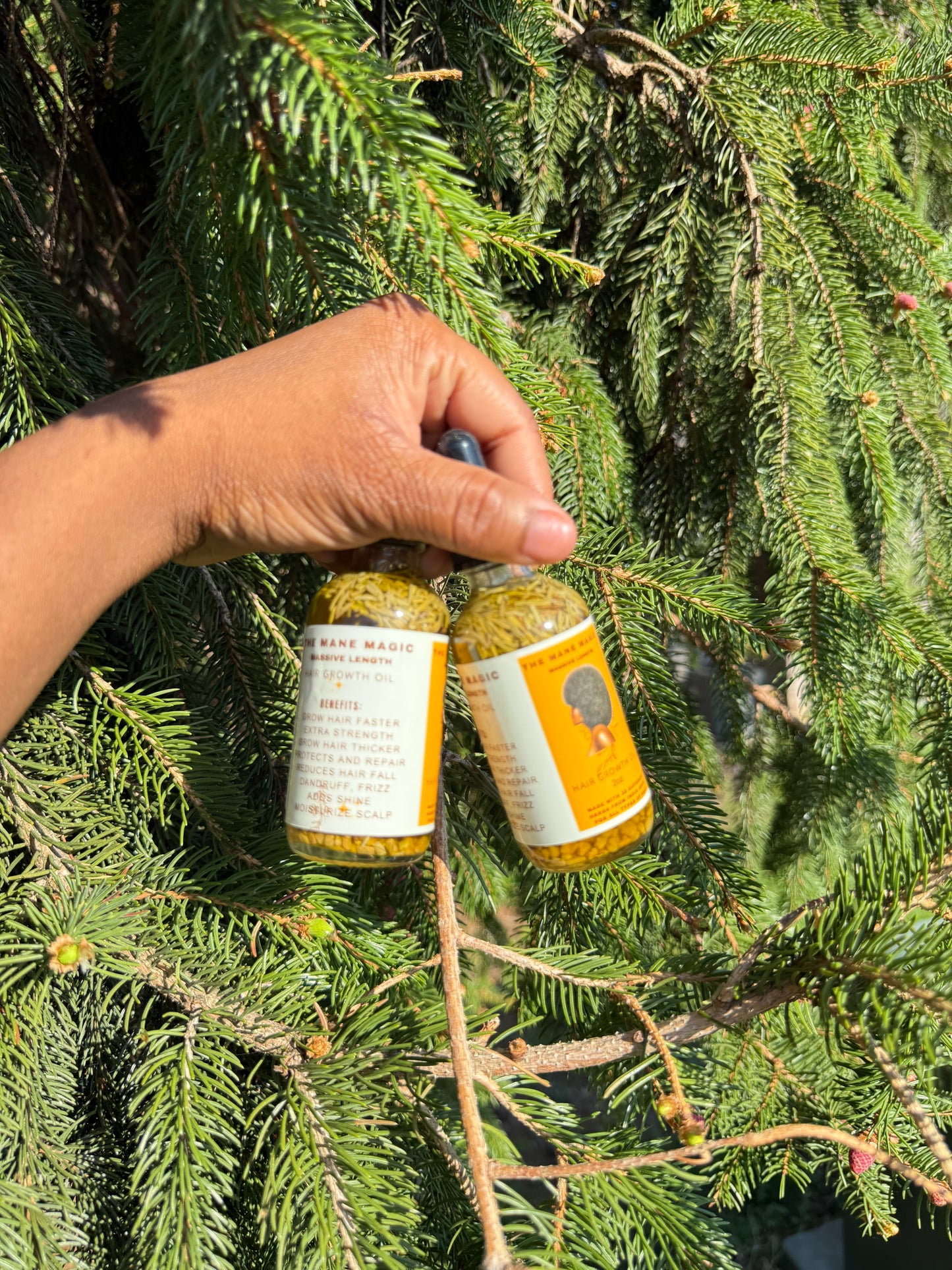 The Mane Magic Hair Growth Oil 2oz Haircare with 35 organic ingredients to stimulate and promote healthy and hair growth