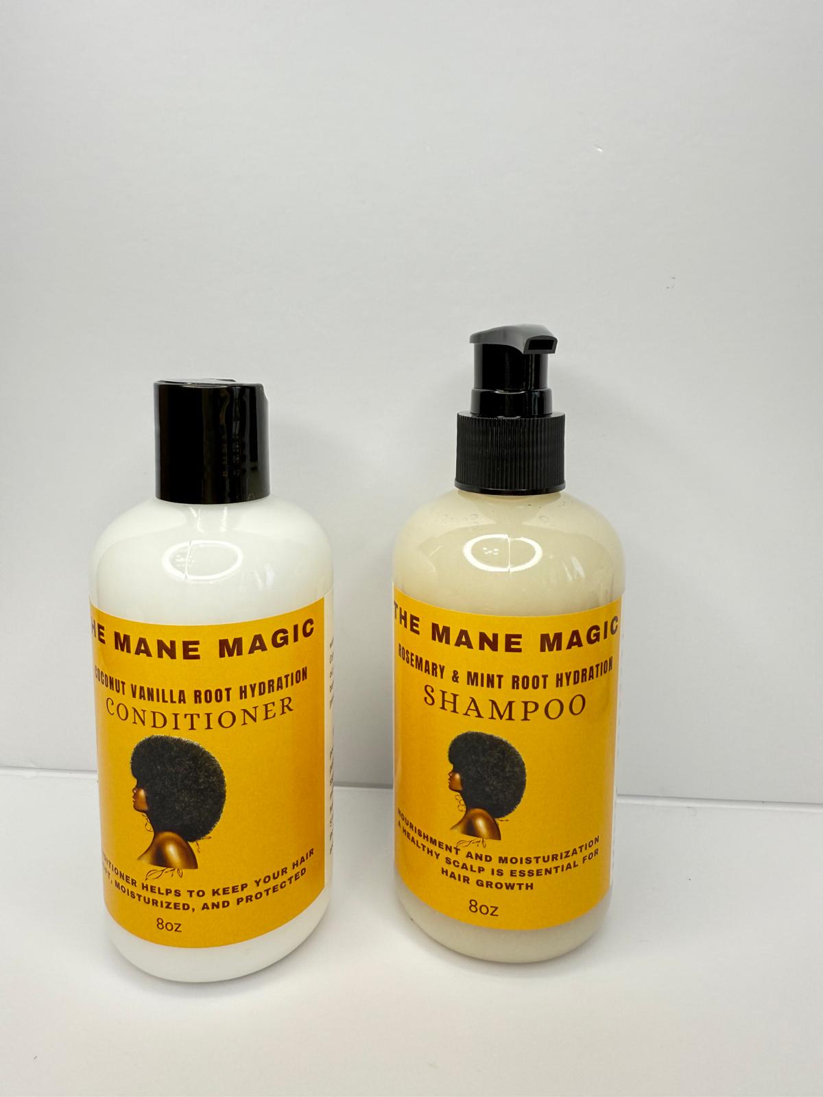 The Mane Magic Rosemary Mint shampoo & coconut vanilla conditioner $25.00