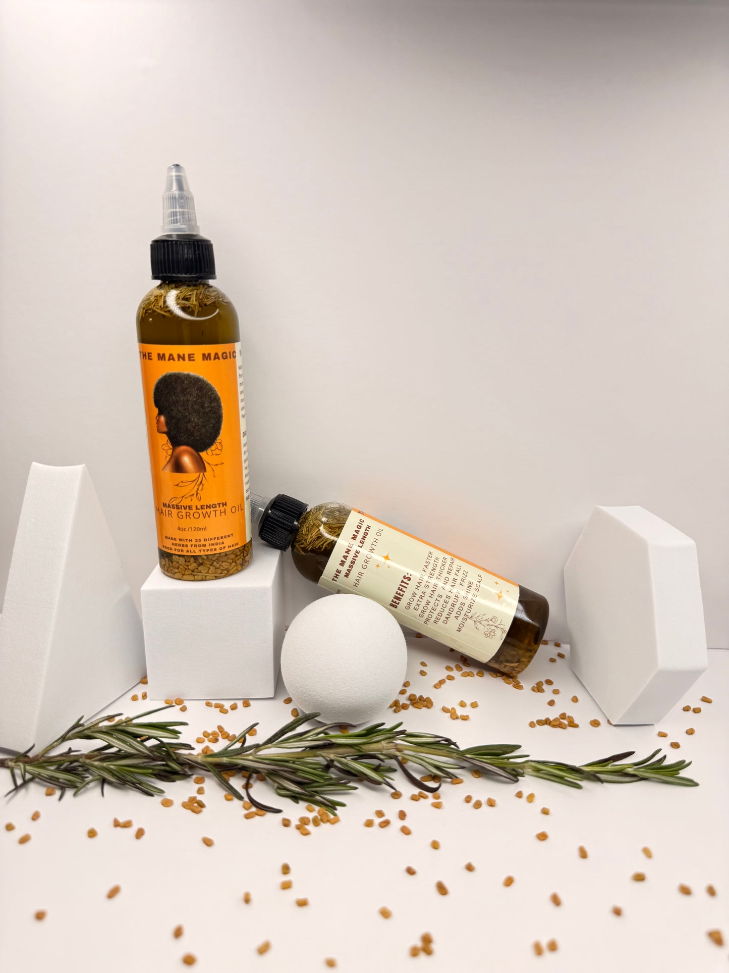 The Mane Magic Hair Growth Oil 4oz Haircare with 35 organic ingredients to stimulate and promote healthy and hair growth