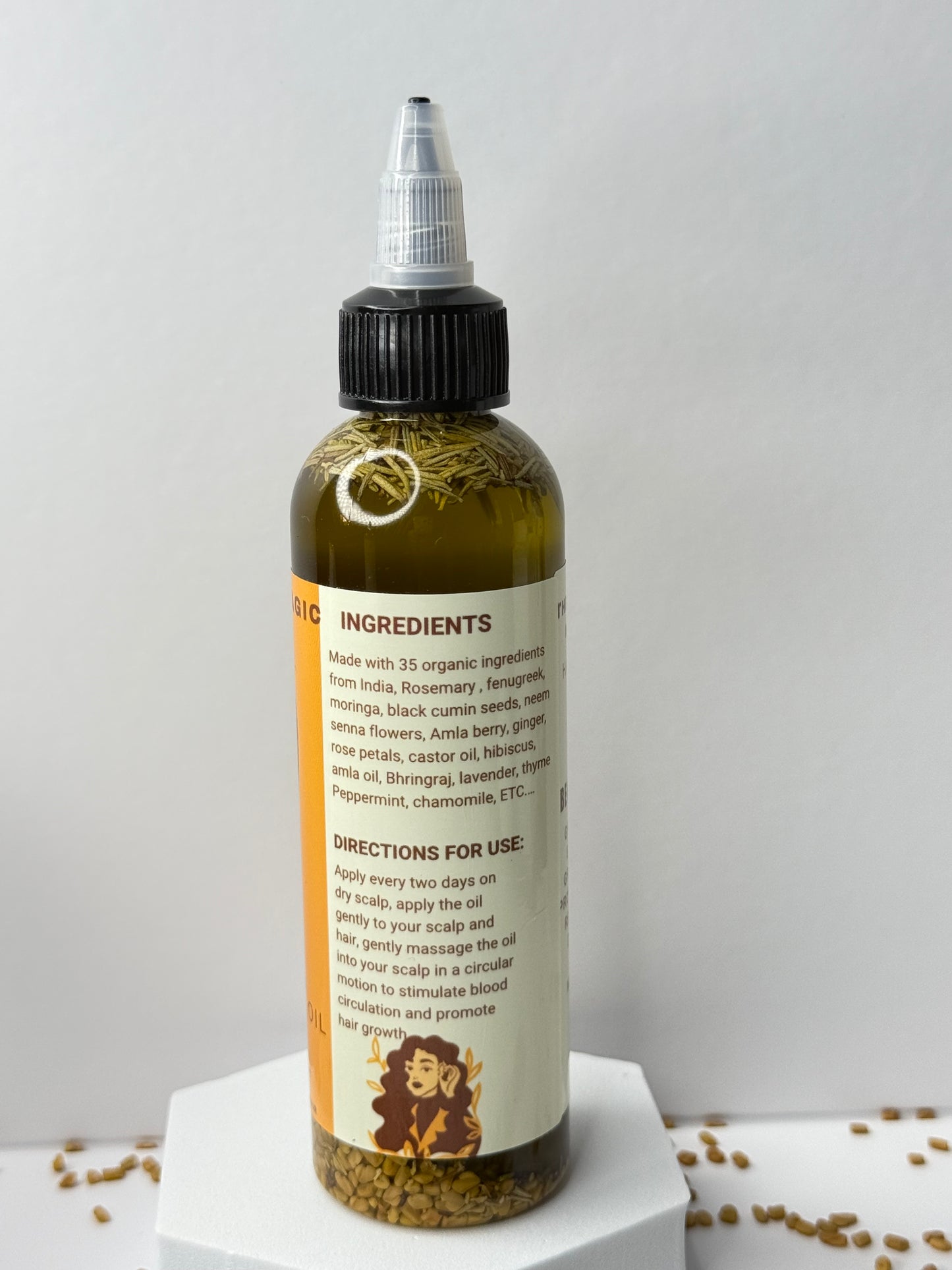 The Mane Magic Hair Growth Oil 4oz Haircare with 35 organic ingredients to stimulate and promote healthy and hair growth