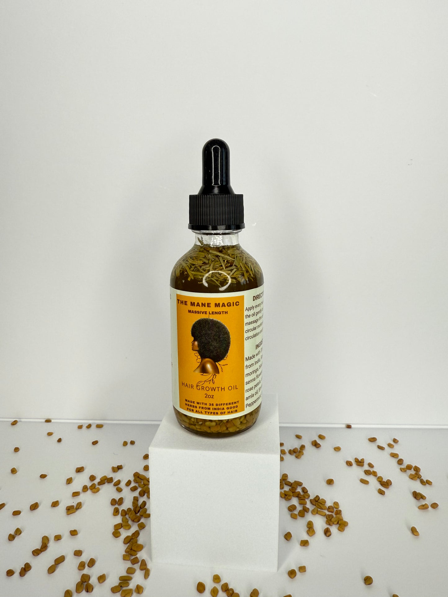 The Mane Magic Hair Growth Oil 2oz Haircare with 35 organic ingredients to stimulate and promote healthy and hair growth
